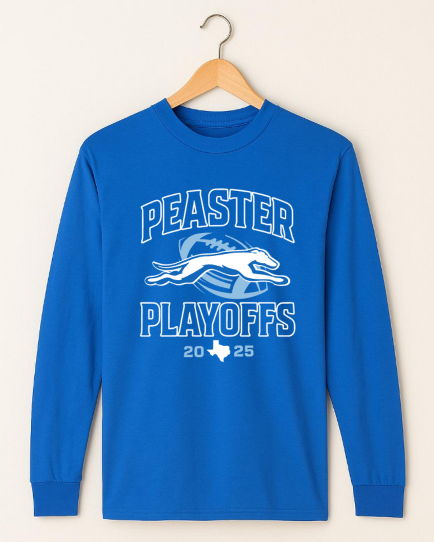 PLAYOFF ROSTER - UNISEX LONG SLEEVE TEE (GILDAN) ROYAL