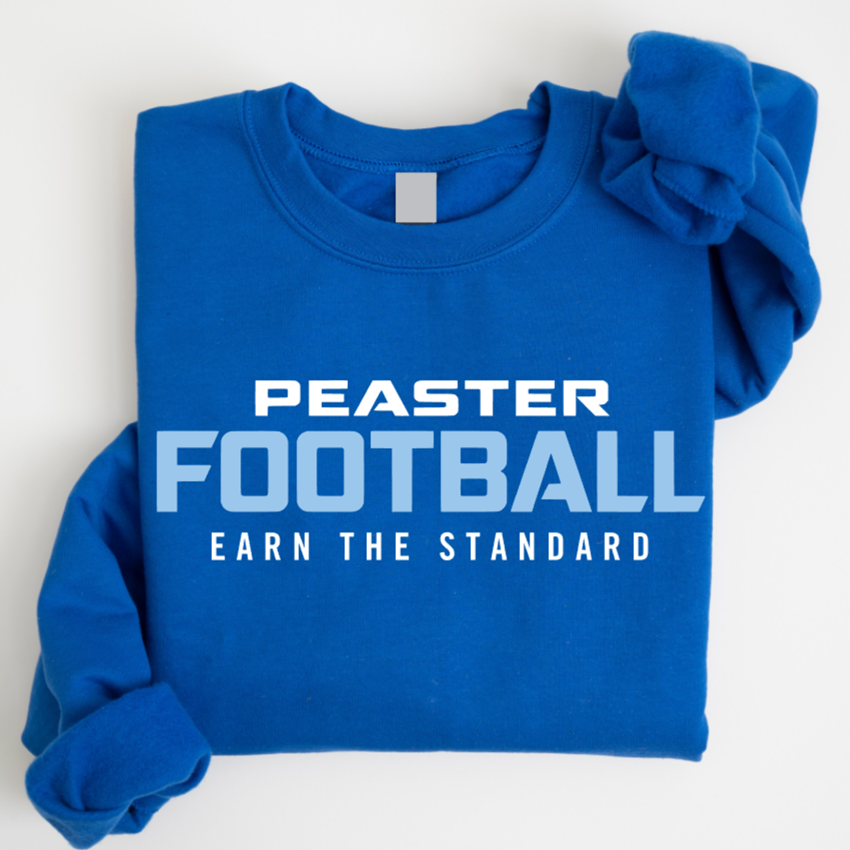 CREWNECK SWEATSHIRT - FOOTBALL - ROYAL