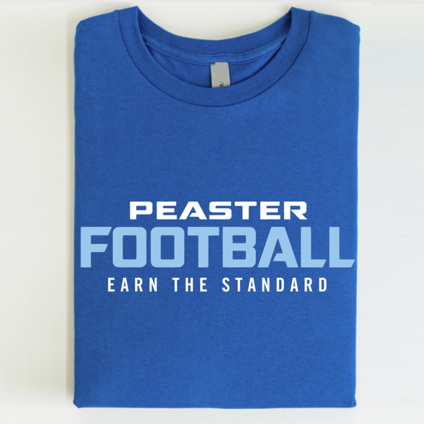 SHORT SLEEVE UNISEX TEE - FOOTBALL - ROYAL