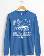 PLAYOFF ROSTER - UNISEX LONG SLEEVE TEE (BELLA + CANVAS) HEATHER ROYAL