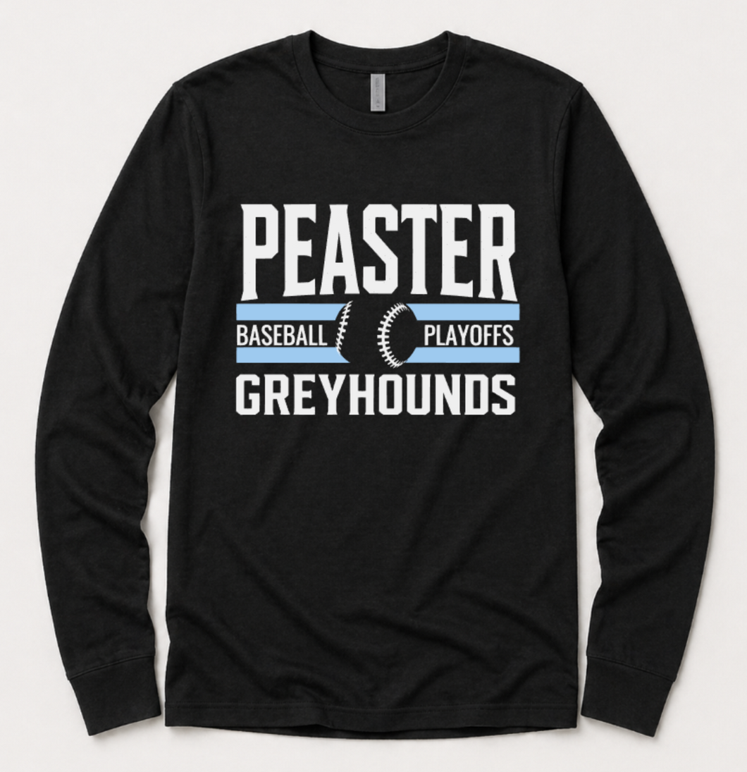 LONG SLEEVE (NEXT LEVEL) PLAYOFF TEE - BLACK