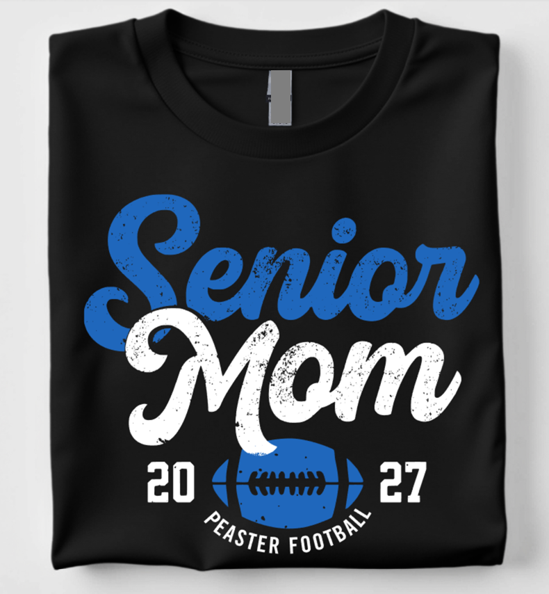 SHORT SLEEVE UNISEX TEE (GILDAN OR BELLA CANVAS) SENIOR MOM - BLACK