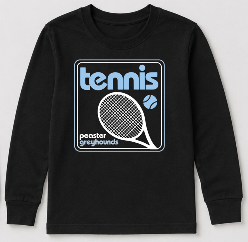 LONG SLEEVE UNISEX TEE - PEASTER - BLACK