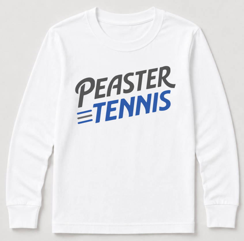 LONG SLEEVE UNISEX TEE - TENNIS - WHITE