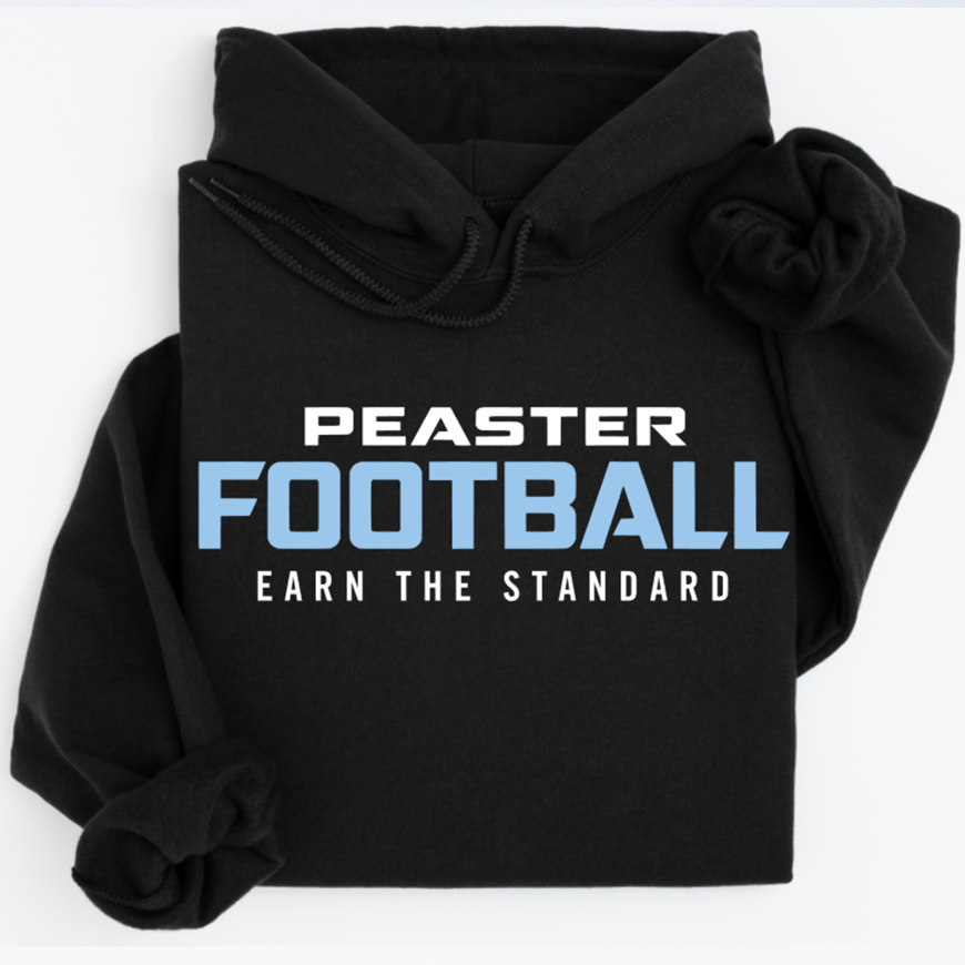 UNISEX HOODIE - FOOTBALL - BLACK