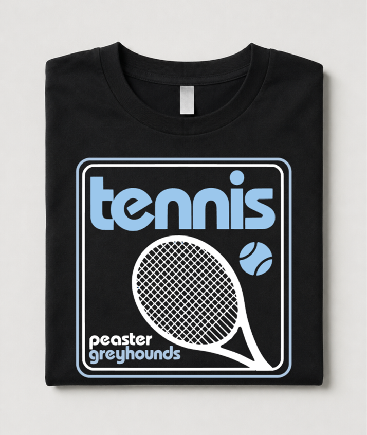 SHORT SLEEVE UNISEX TEE - PEASTER - BLACK