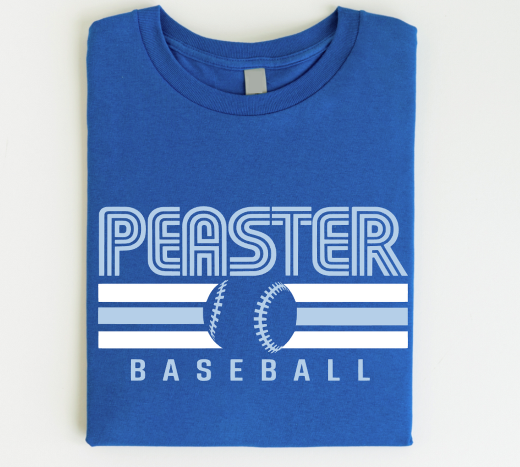 SHORT SLEEVE TEE (GILDAN OR NEXT LEVEL) BASEBALL - ROYAL